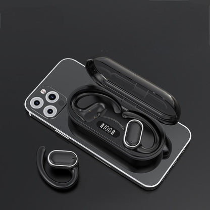 X97 non in ear OWS Bluetooth earphones with over the ear sports transparent compartment for extended battery life and noise redu - 𝐃𝐔𝐕𝐋𝐀𝐒𝐇𝐎𝐏