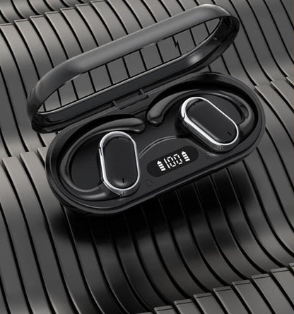 X97 non in ear OWS Bluetooth earphones with over the ear sports transparent compartment for extended battery life and noise redu - 𝐃𝐔𝐕𝐋𝐀𝐒𝐇𝐎𝐏