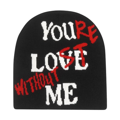 Y2K Letter Knitted Winter Autumn Beanie Cap Men Women Kanye Beanies Gorras Hombre Top Warm Skiing Hat Ear Hats Hip Hop Skullcap - 𝐃𝐔𝐕𝐋𝐀𝐒𝐇𝐎𝐏