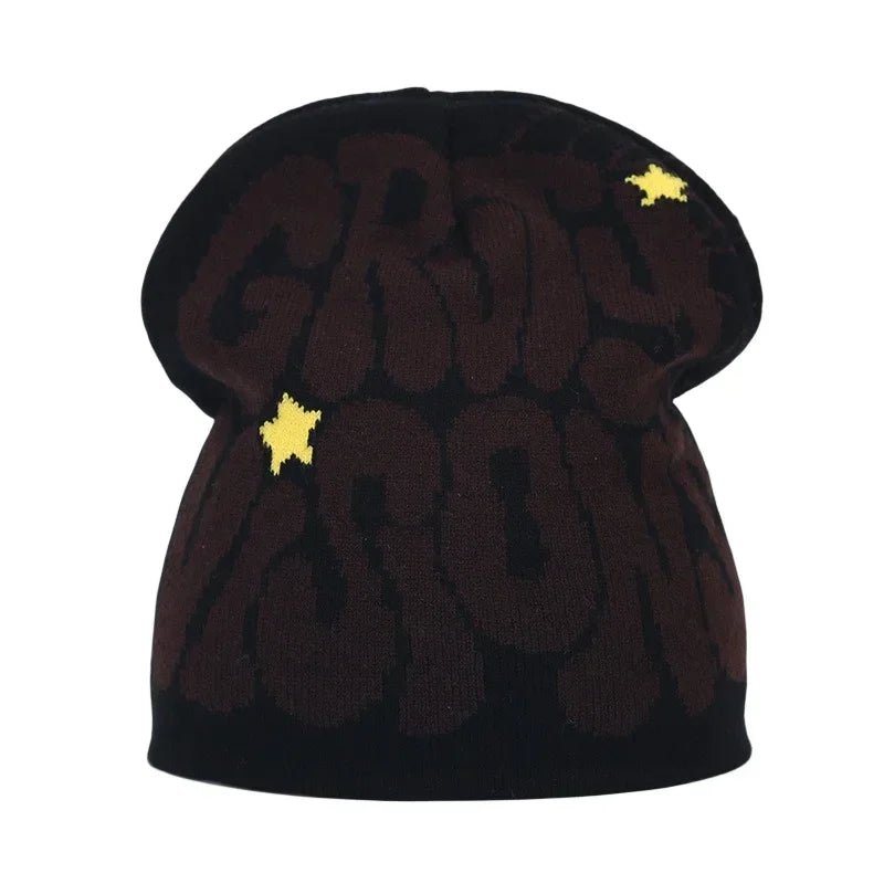 Y2K Letter Knitted Winter Autumn Beanie Cap Men Women Kanye Beanies Gorras Hombre Top Warm Skiing Hat Ear Hats Hip Hop Skullcap - 𝐃𝐔𝐕𝐋𝐀𝐒𝐇𝐎𝐏