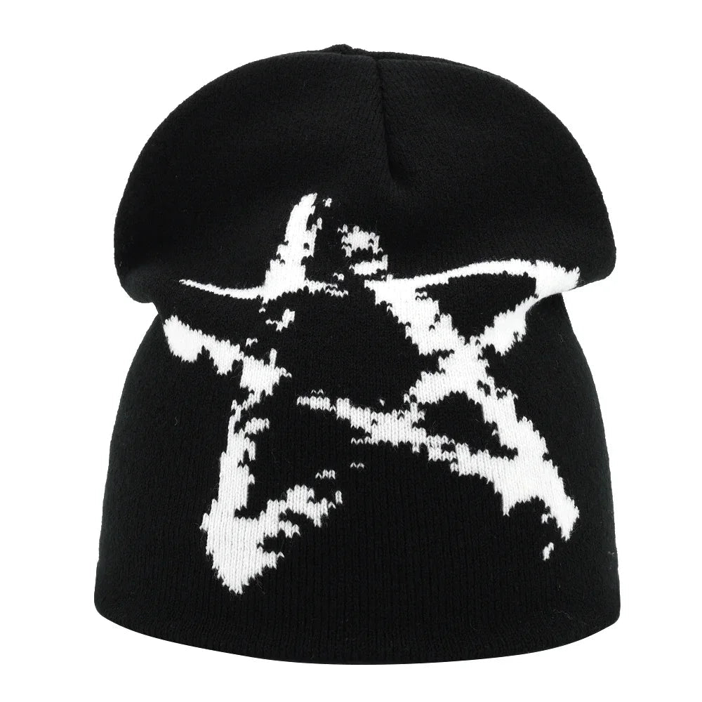 Y2K Letter Knitted Winter Autumn Beanie Cap Men Women Kanye Beanies Gorras Hombre Top Warm Skiing Hat Ear Hats Hip Hop Skullcap - 𝐃𝐔𝐕𝐋𝐀𝐒𝐇𝐎𝐏